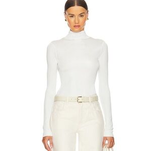 L'Academie Marianna Syndi Knit Top Ivory White Turtleneck Sweater Revolve L
